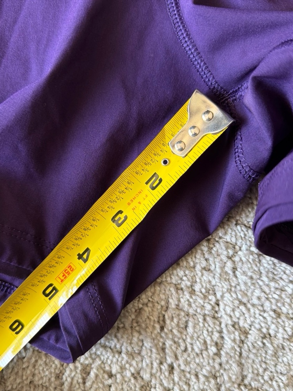Lands' End Women’s Purple Swim Board Shorts with Panty and Side Pockets.  S-14 - Picture 7 of 8